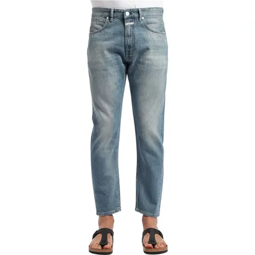 Golden Mid-Wash Jeans , male, Sizes: W30 - closed - Modalova