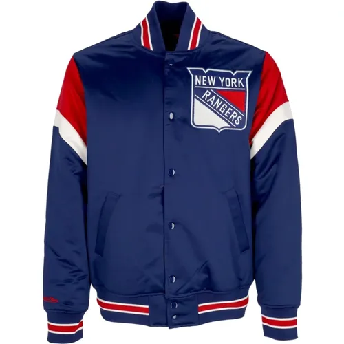 Bomber Jackets, male, , Size: L NHL Bomber Jacket New York Rangers - Mitchell & Ness - Modalova