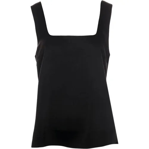 Satin Tanktop mit eckigem Ausschnitt , Damen, Größe: S - drykorn - Modalova