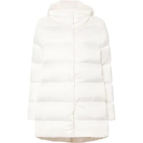 Weiße Daunengefüllte Faux-Fur Jacke - Herno - Modalova