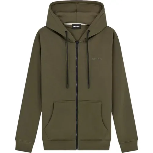 Zip-throughs, male, , Size: S Zip Hoodie - GAS - Modalova