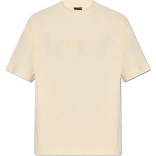 Typo T-Shirt mit Logo , Herren, Größe: L - Jacquemus - Modalova
