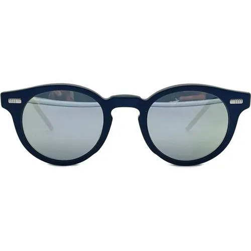 Sunglasses, male, , Size: ONE SIZE Matte Round Sunglasses - Thom Browne - Modalova