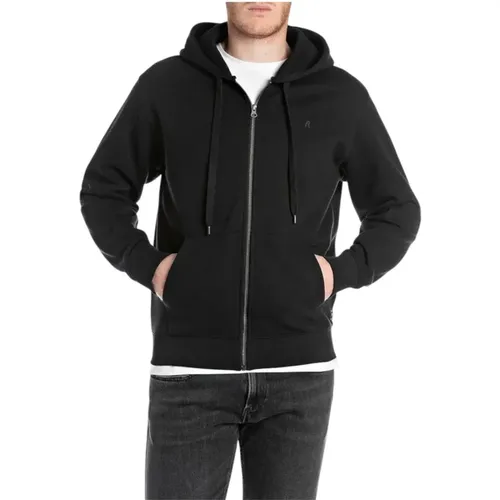 Zip-throughs, male, , Size: XL Zip Hoodie - Replay - Modalova