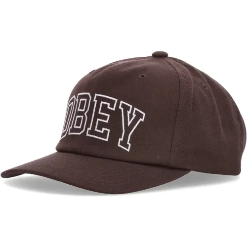 Caps, male, , Size: ONE SIZE Classic Snapback Cap Dark Chocolate - Obey - Modalova