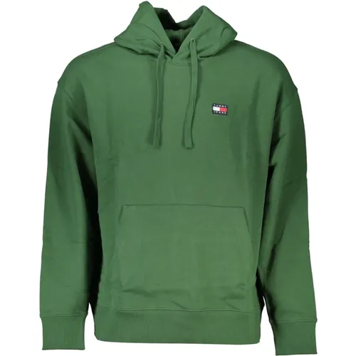 Grüner Hoodie mit Logo , Herren, Größe: L - Tommy Hilfiger - Modalova