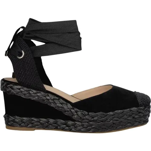 Braided Leather Wedge Sandal , female, Sizes: 7 UK, 6 UK, 5 UK - Alma en Pena - Modalova