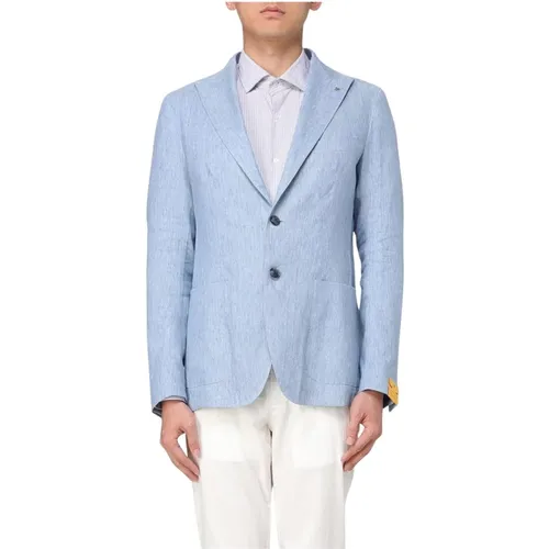 Formal Blazers, male, , Size: M Tailored Single-Breasted Blazer - Tagliatore - Modalova