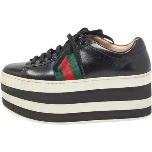 Pre-owned Sneakers, female, , Size: 6 US Pre-owned Leather sneakers - Gucci Vintage - Modalova