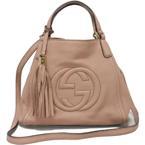 Pre-owned Tote Bags, female, , Size: ONE SIZE Pre-owned Leather totes - Gucci Vintage - Modalova