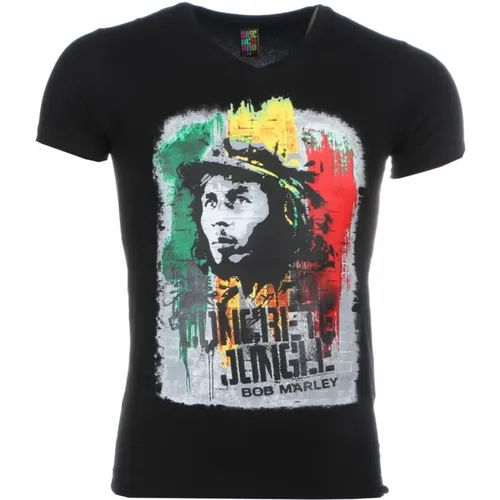 Bob Marley Concrete Jungle - Herren T-Shirt - 1406Z - Local Fanatic - Modalova