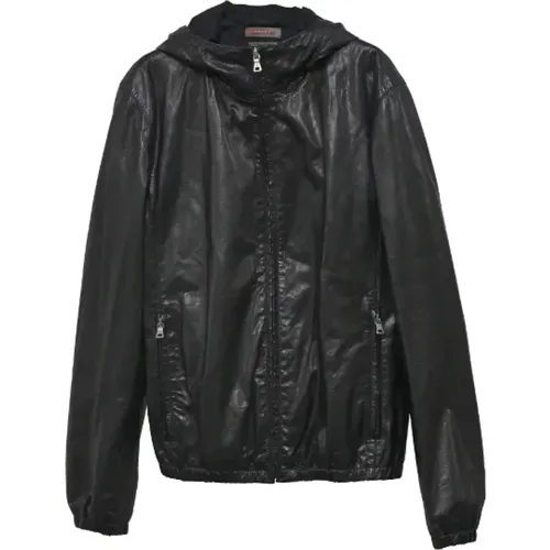 Pre-owned Jackets, male, , Size: M Pre-owned Leather outerwear - Prada Vintage - Modalova