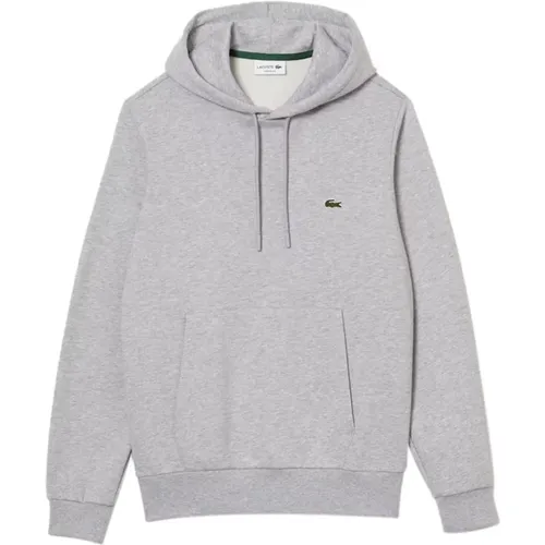 Grauer Pullover Klassischer Stil , Herren, Größe: L - Lacoste - Modalova