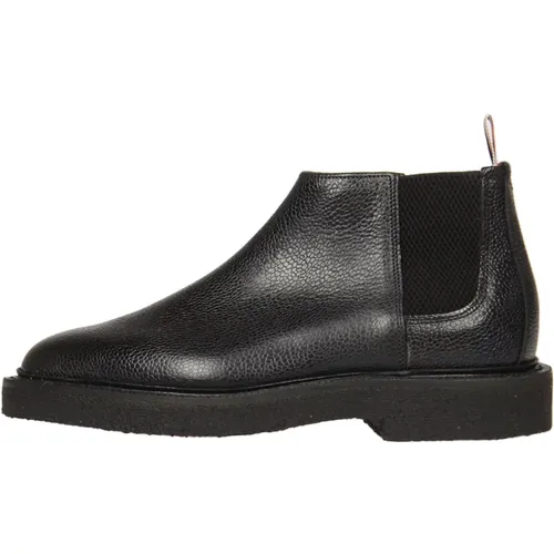 Chelsea Boots, male, , Size: 9 US Mid Top Chelsea Boots - Thom Browne - Modalova