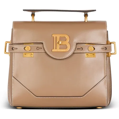 Calfskin B-Buzz 23 bag , female, Sizes: ONE SIZE - Balmain - Modalova