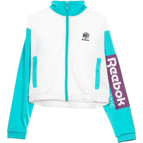 Zip-throughs, female, , Size: M White Track Jacket for Women - Reebok - Modalova