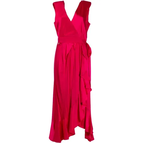 Elegantes Langes Kleid /Rose Sommer , Damen, Größe: 2XS - pinko - Modalova