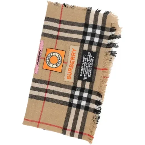 Pre-owned Scarves, female, , Size: ONE SIZE Pre-owned Cashmere scarves - Burberry Vintage - Modalova