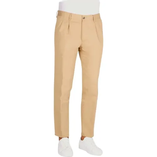Slim-fit pants with darts , male, Sizes: W34 - Incotex - Modalova