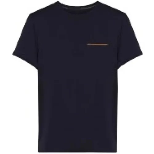 Blau Schwarzes Oxford Taschen T-Shirt , Herren, Größe: S - RRD - Modalova