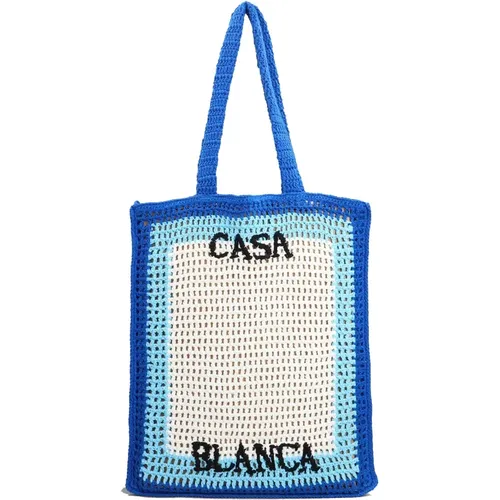 Cotton Crochet Tote Bag , female, Sizes: ONE SIZE - Casablanca - Modalova