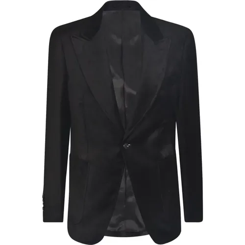 Faux Suede Blazer with Peak Lapels , male, Sizes: M, 2XL, L, XL - Lardini - Modalova