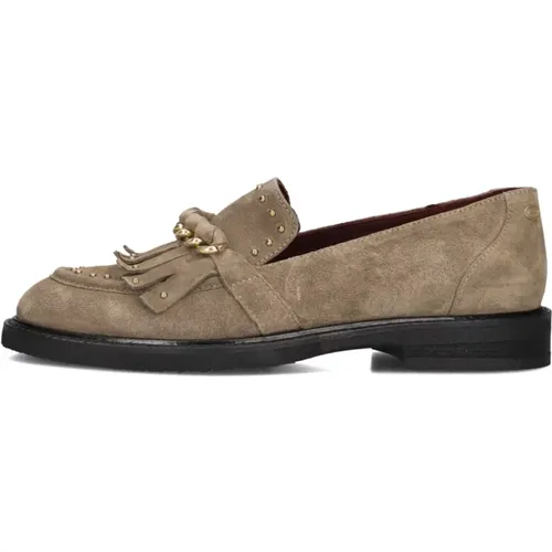 Taupe Suede Loafers Paris Leya - Fred de la Bretoniere - Modalova