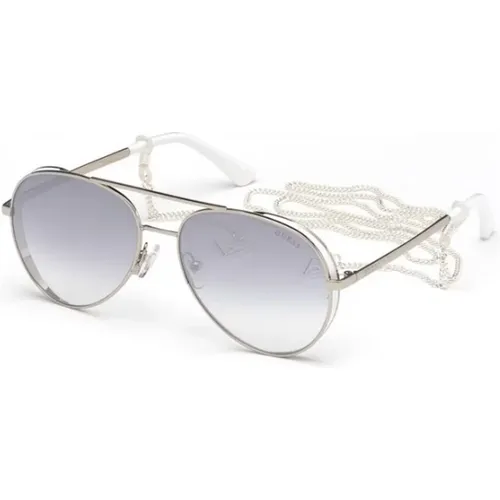 Stilvolle Graue Sonnenbrille für Erhöhten Stil , unisex, Größe: 58 MM - Guess - Modalova