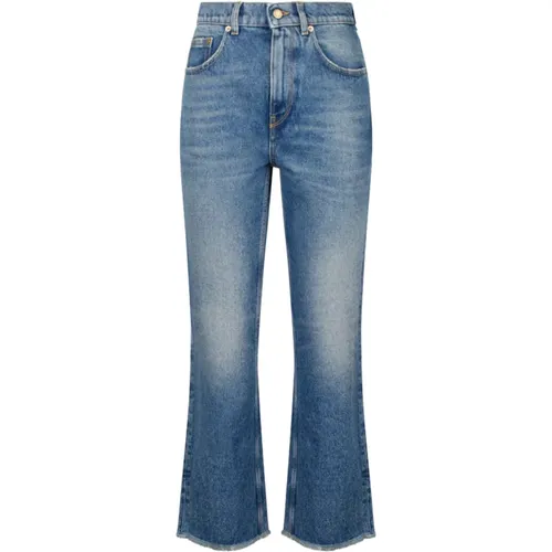 Blaue Cropped Flare Jeans , Damen, Größe: W26 - Golden Goose - Modalova