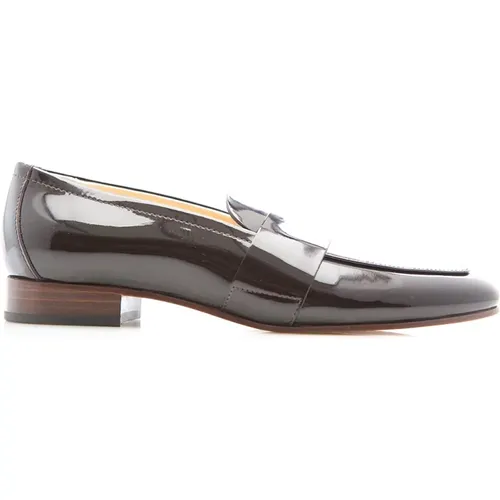 Braune Lackleder Penny Loafers - Attilio Giusti - Modalova