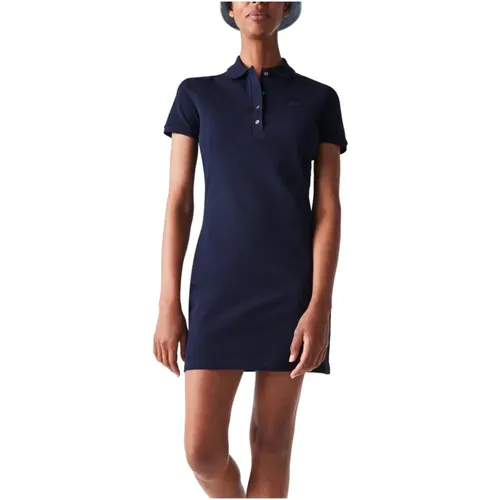 Marineblaues Polo-Stil Kleid , Damen, Größe: S - Lacoste - Modalova