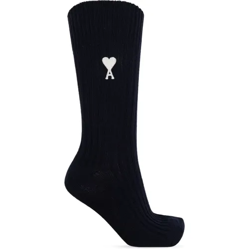 Socks, male, , Size: S Ribbed socks - Ami Paris - Modalova