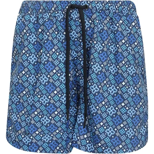 Patterned Swim Shorts for Men , male, Sizes: S, M - Tagliatore - Modalova