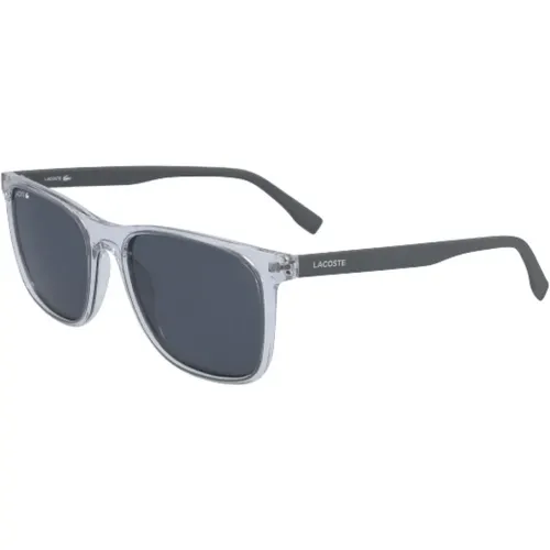 Sunglasses, male, , Size: 55 MM Sunglasses Grey Transparent Matte L882S-057 - Lacoste - Modalova