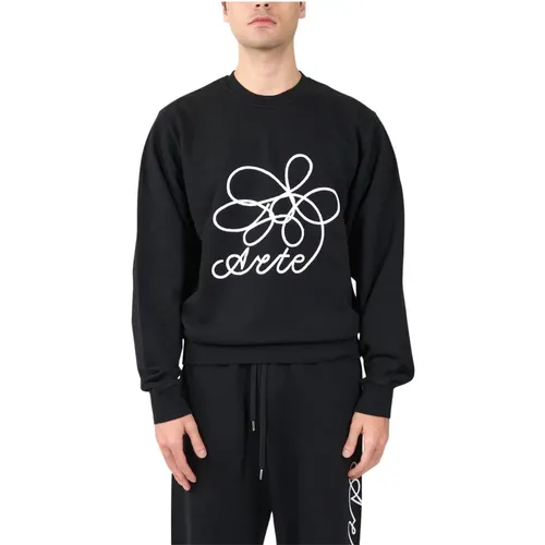 Heart Flower Embroidered Sweatshirt , male, Sizes: L, S, 2XL - Arte Antwerp - Modalova