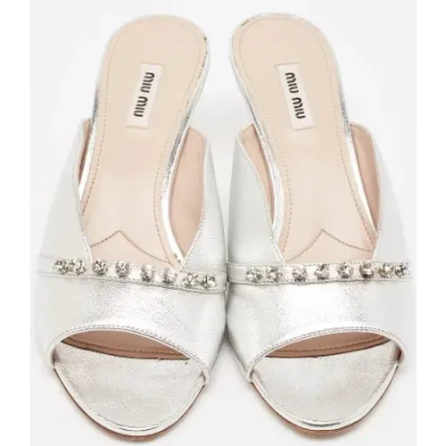 Pre-owned Leder sandals - Miu Miu Pre-owned - Modalova