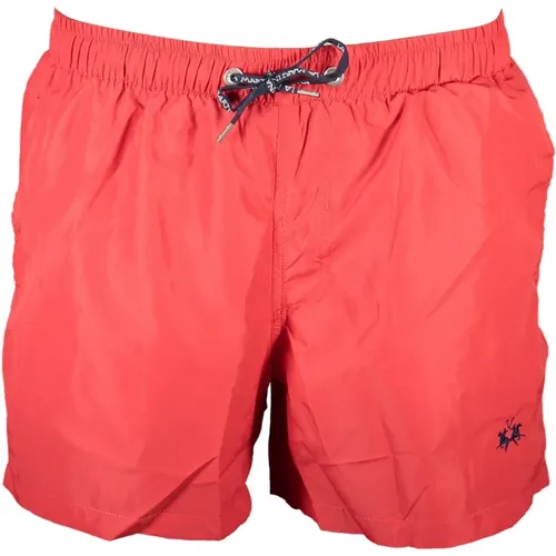 Beachwear, male, , Size: XL Swim Trunks with Elastic Waist - LA MARTINA - Modalova