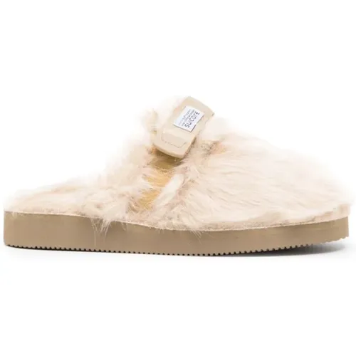 Faux-Fur Slides , Damen, Größe: 35 EU - Suicoke - Modalova