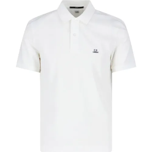 Weißes Logo Polo Shirt , Herren, Größe: XL - C.P. Company - Modalova