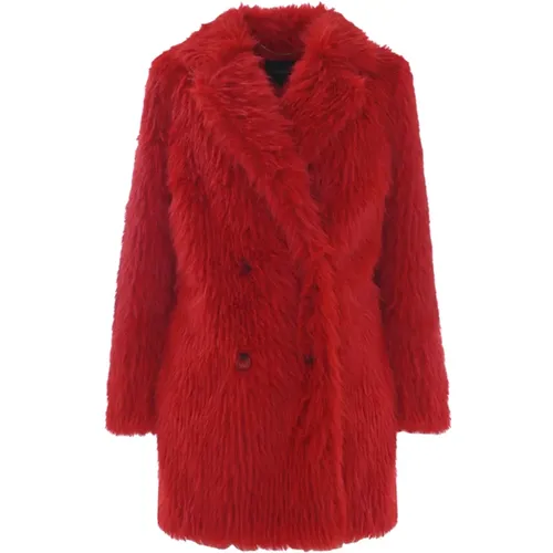 Faux Fur & Shearling Jackets, female, , Size: S Teddy Double-Breasted Coat - Kocca - Modalova