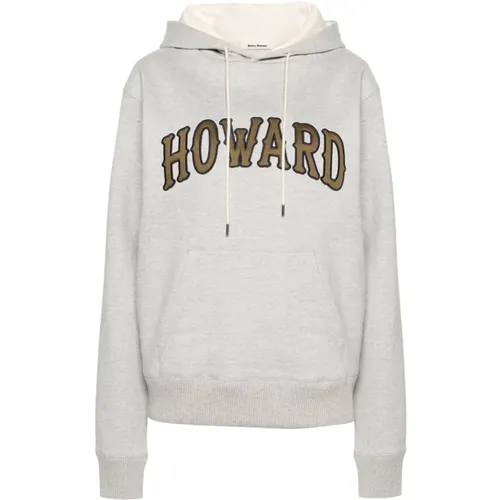 Hoodies, male, , Size: L Grey Hoodie with Style Howard - Wales Bonner - Modalova