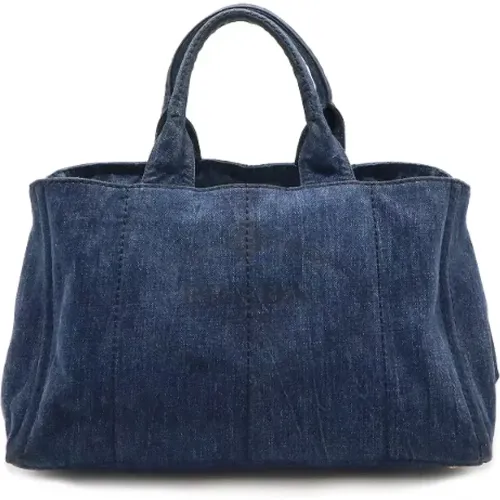 Pre-owned Tote Bags, female, , Size: ONE SIZE Pre-owned Denim totes - Prada Vintage - Modalova