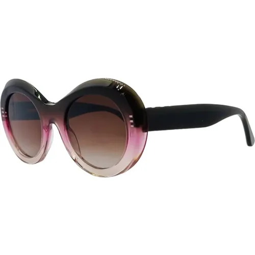 Circular Sunglasses with Beveled Design , female, Sizes: ONE SIZE - Thierry Lasry - Modalova
