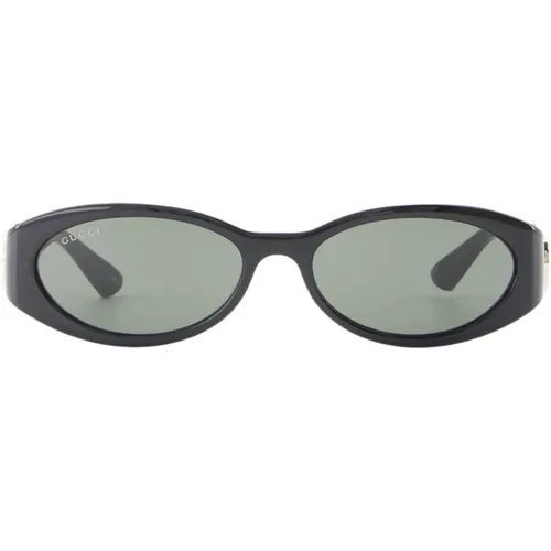 Schwarze Acetat Sonnenbrille , Damen, Größe: 54 MM - Gucci - Modalova