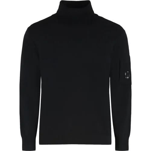 Turtlenecks, male, , Size: M Ribbed knit turtleneck sweater - C.P. Company - Modalova