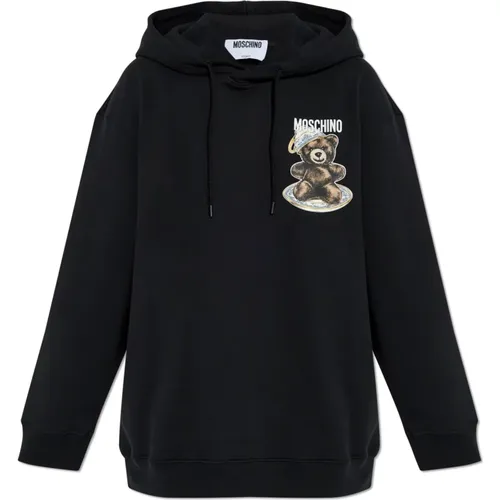 Hoodies, female, , Size: S Sweatshirt with print - Moschino - Modalova