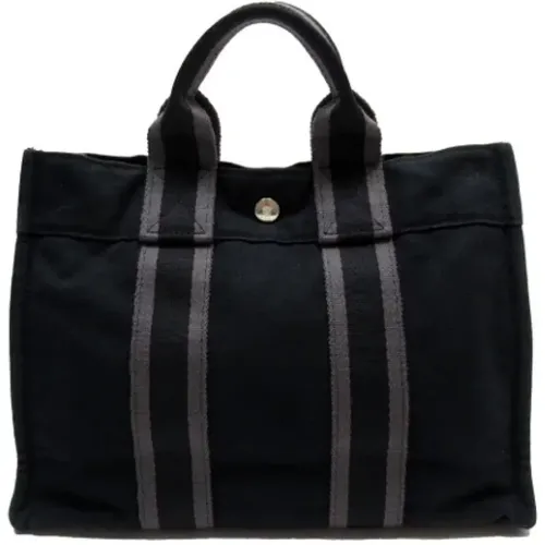 Pre-owned Tote Bags, unisex, , Size: ONE SIZE Pre-owned Cotton handbags - Hermès Vintage - Modalova