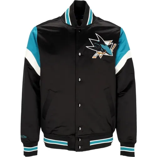 Bomber Jackets, male, , Size: XL San Jose Sharks Bomber Jacket - Mitchell & Ness - Modalova