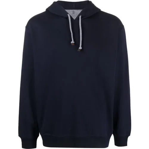 Cotton Hoodie Sweaters , male, Sizes: M - BRUNELLO CUCINELLI - Modalova