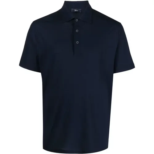 Blaue T-Shirts Polos für Herren , Herren, Größe: 2XL - Herno - Modalova